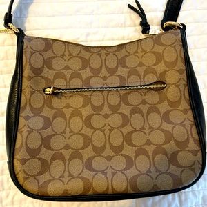 Coach Ellie File shoulder bag in signature tan with black